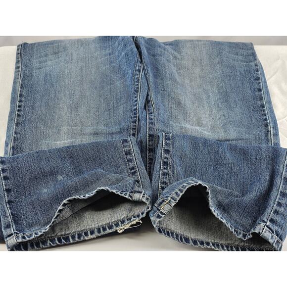 MARC ECKO XO.72 TIME SQUARE MEN'S BLUE DISTRESSED BOOT FIT JEANS SIZE W34 x L30 - Picture 15 of 16